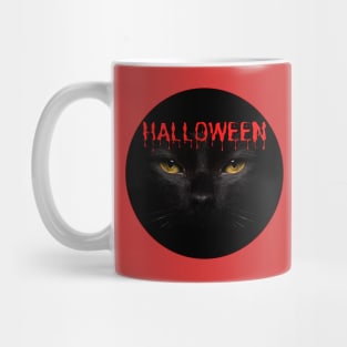 Halloween Black Witch Cat Mug